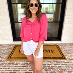 LIVERPOOL - Perfect Pink Blouse-200 Fashion Blouses-LIVERPOOL JEANS COMPANY-July & June Women's Fashion Boutique Located in San Antonio, Texas