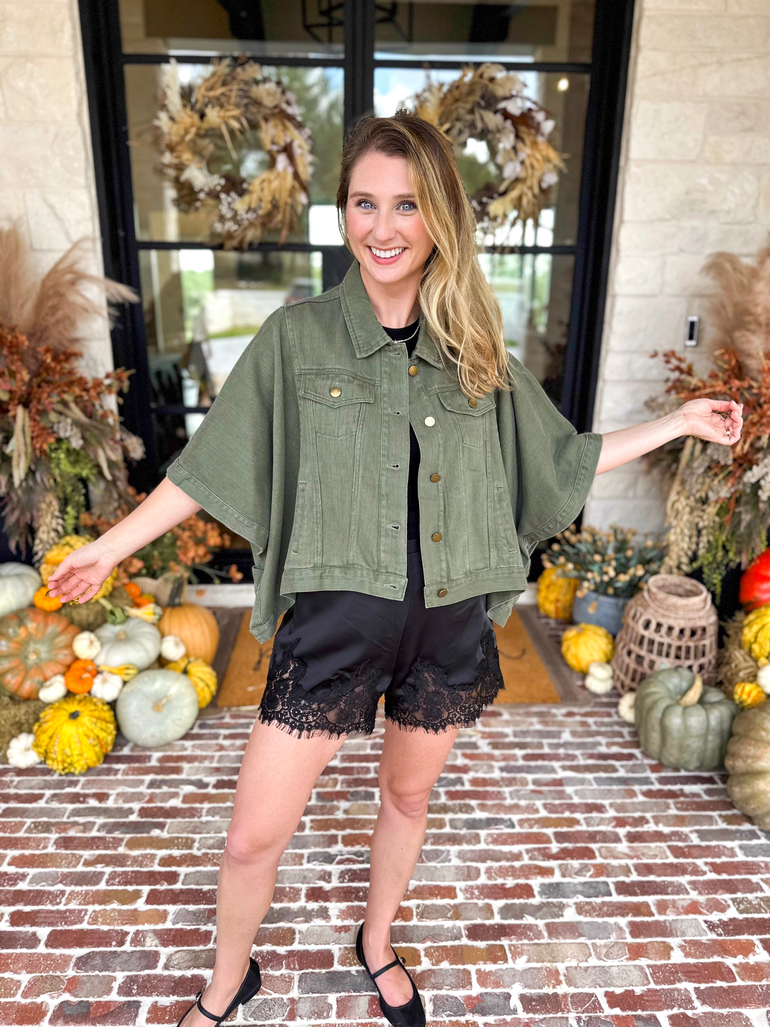 Wren Utility Jacket - Deep Olive-600 Outerwear-ENTRO-July & June Women's Fashion Boutique Located in San Antonio, Texas