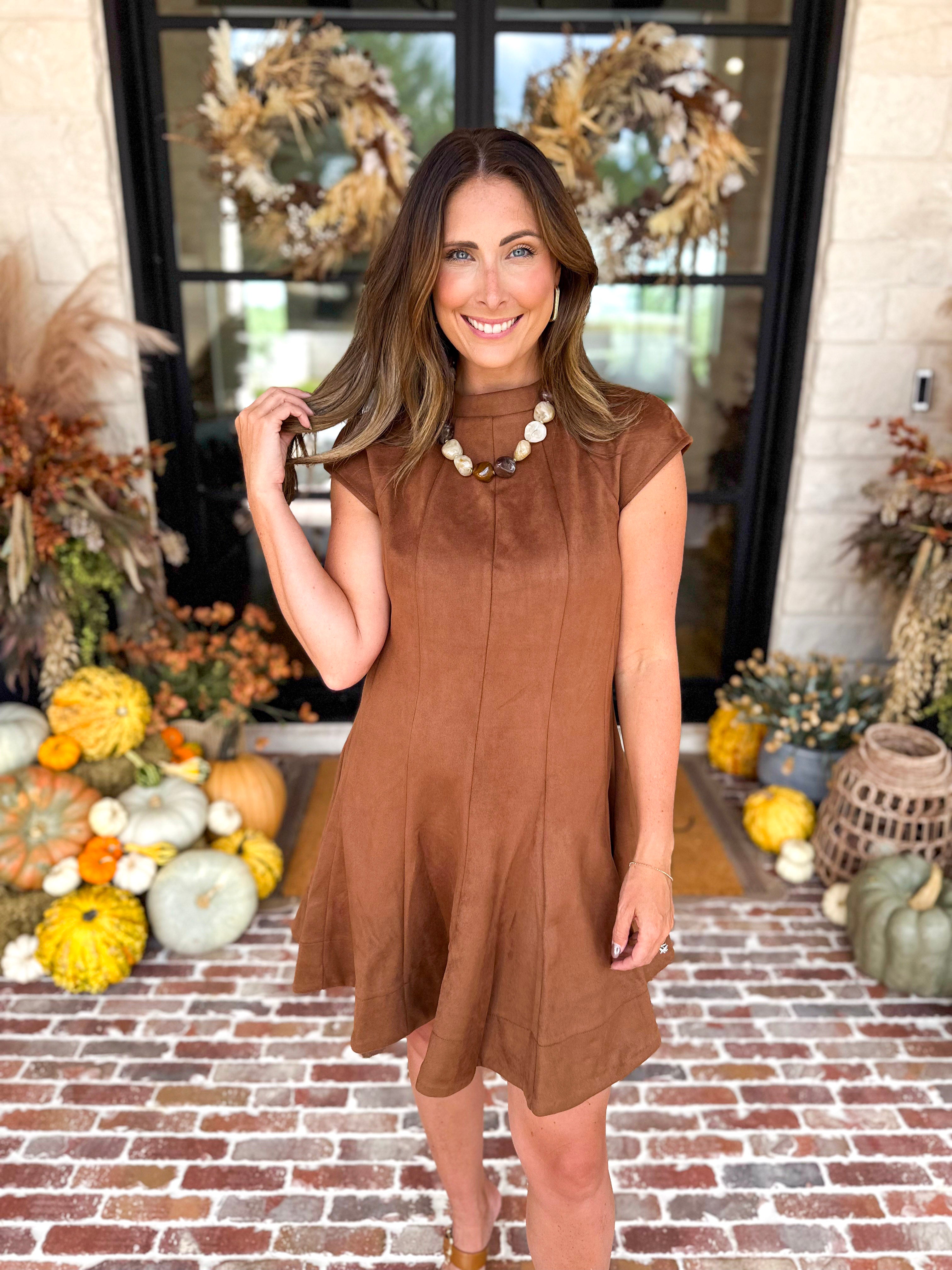 Monroe Suede Flirty Mini Dress-510 Mini-FATE-July & June Women's Fashion Boutique Located in San Antonio, Texas