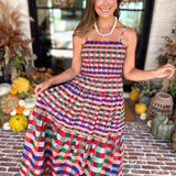 Always Vibrant Gingham Maxi Dress-500 Midi-TCEC-July & June Women's Fashion Boutique Located in San Antonio, Texas