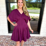 Elevated Chic Mini Dress - Plum-510 Mini-ENTRO-July & June Women's Fashion Boutique Located in San Antonio, Texas