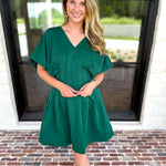 Elevated Chic Mini Dress - Hunter Green-510 Mini-ENTRO-July & June Women's Fashion Boutique Located in San Antonio, Texas
