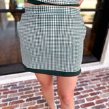 Weekend Vibes Gingham Set - Hunter Green-300 Athleisure/Lounge-ENTRO-July & June Women's Fashion Boutique Located in San Antonio, Texas