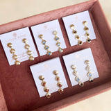 Natalie Wood - Strata Linear Earrings - Blue Chalcedony-110 Jewelry & Hair-Natalie Wood-July & June Women's Fashion Boutique Located in San Antonio, Texas