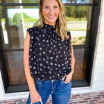 Date Night Polka Dot Top - Black-200 Fashion Blouses-ENTRO-July & June Women's Fashion Boutique Located in San Antonio, Texas
