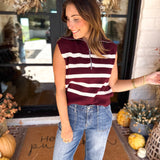 PINK FRIDAY DOORBUSTERS - Half Zip Sweater - Maroon - ONLINE - FINAL SALE-PINK FRIDAY DOORBUSTERS-DOUBLE ZERO-July & June Women's Fashion Boutique Located in San Antonio, Texas