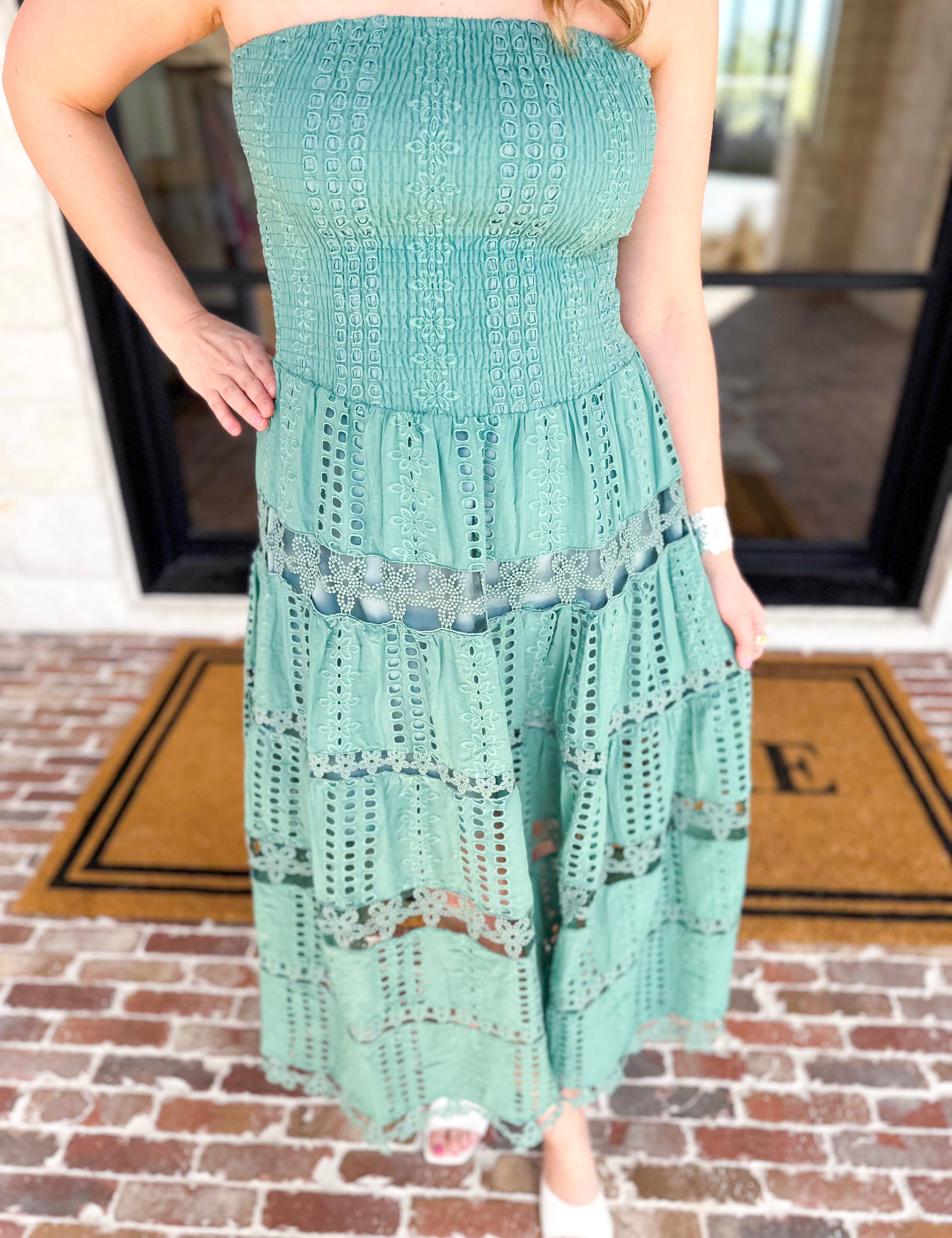 The Lexi Midi Dress - Seafoam Green-500 Midi-STRUT & BOLT-July & June Women's Fashion Boutique Located in San Antonio, Texas