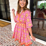 The Retro Pink Mini Dress-510 Mini-FATE-July & June Women's Fashion Boutique Located in San Antonio, Texas