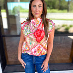 THML - Main Character Satin Blouse-200 Fashion Blouses-THML-July & June Women's Fashion Boutique Located in San Antonio, Texas