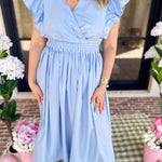 Baby Blue Midi Dress-500 Midi-STRUT & BOLT-July & June Women's Fashion Boutique Located in San Antonio, Texas