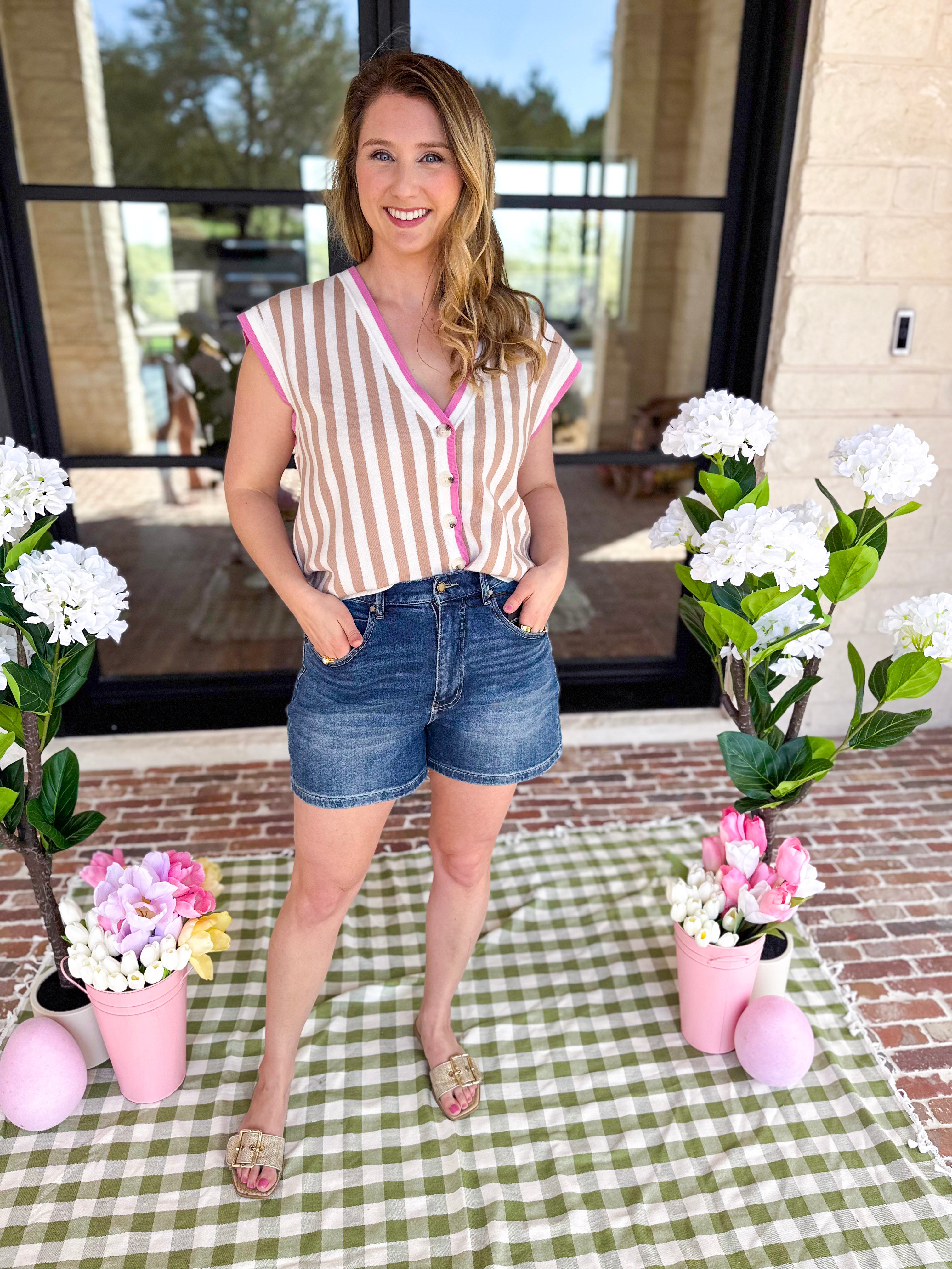 LIVERPOOL - High Rise Heritage Denim Shorts-410 Shorts/Skirts-LIVERPOOL JEANS COMPANY-July & June Women's Fashion Boutique Located in San Antonio, Texas