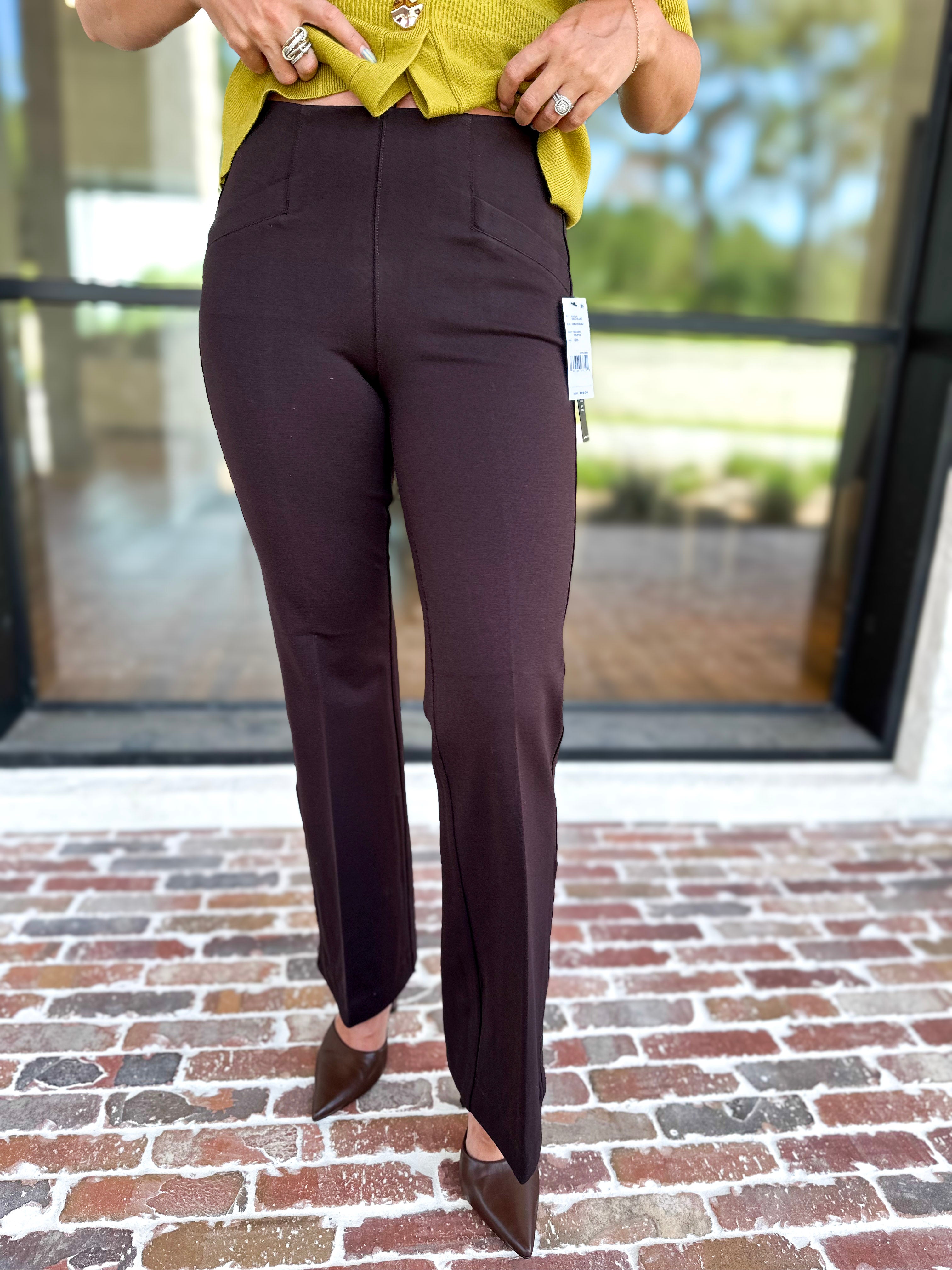 Liverpool - The Stella Flare Pants - Brown-400 Pants-LIVERPOOL JEANS COMPANY-July & June Women's Fashion Boutique Located in San Antonio, Texas