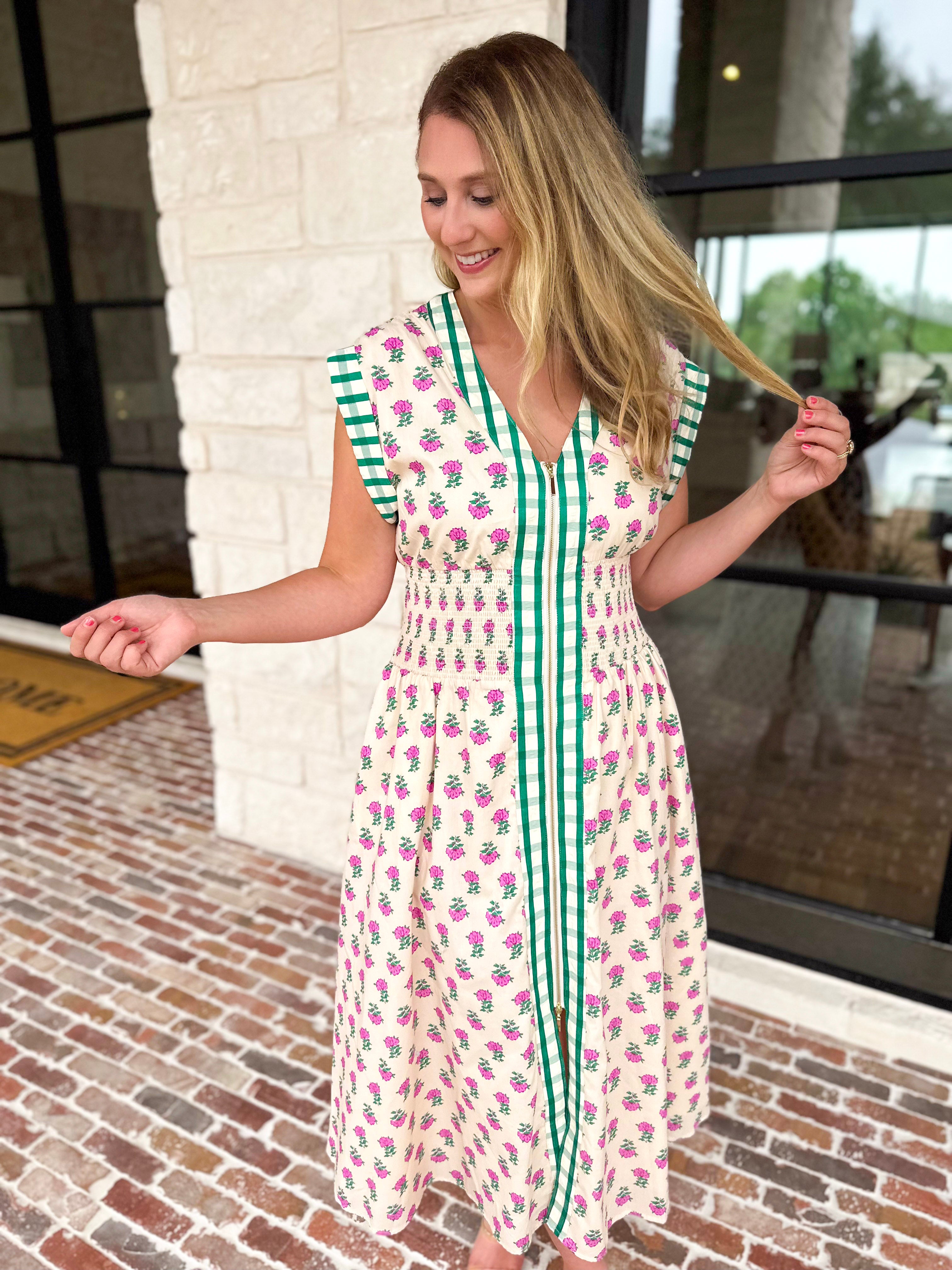 THML - Spring Gatherings Midi Dress-500 Midi-THML-July & June Women's Fashion Boutique Located in San Antonio, Texas