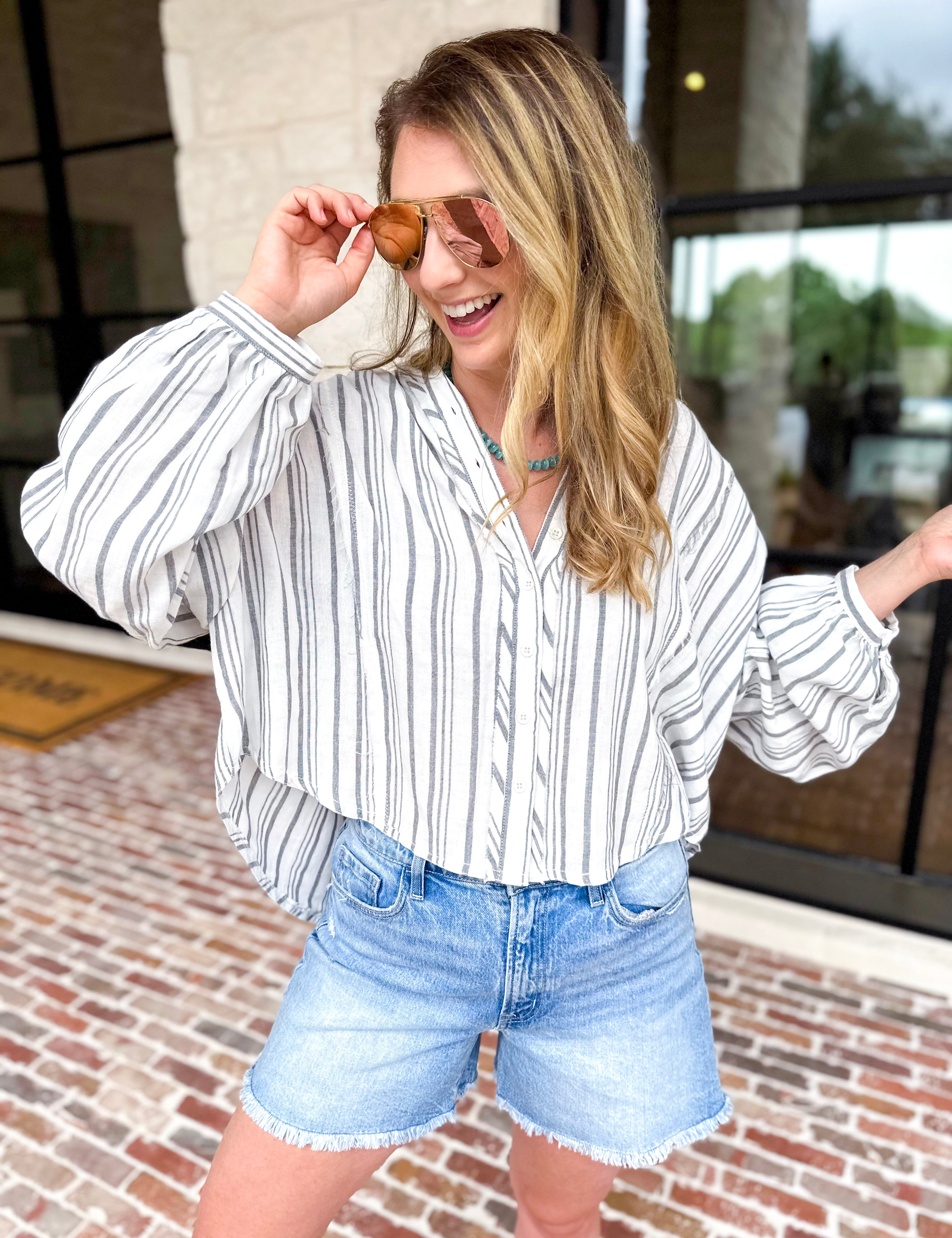 Vervet - High Rise Boyfriend Denim Shorts-410 Shorts/Skirts-VEVERT BY FLYING MONKEY-July & June Women's Fashion Boutique Located in San Antonio, Texas