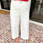 Ivory Crochet Wide Leg Jeans-400 Pants-JODIFL-July & June Women's Fashion Boutique Located in San Antonio, Texas