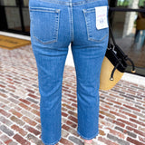 Vervet - Mid Rise Straight Leg Jeans-400 Pants-VEVERT BY FLYING MONKEY-July & June Women's Fashion Boutique Located in San Antonio, Texas