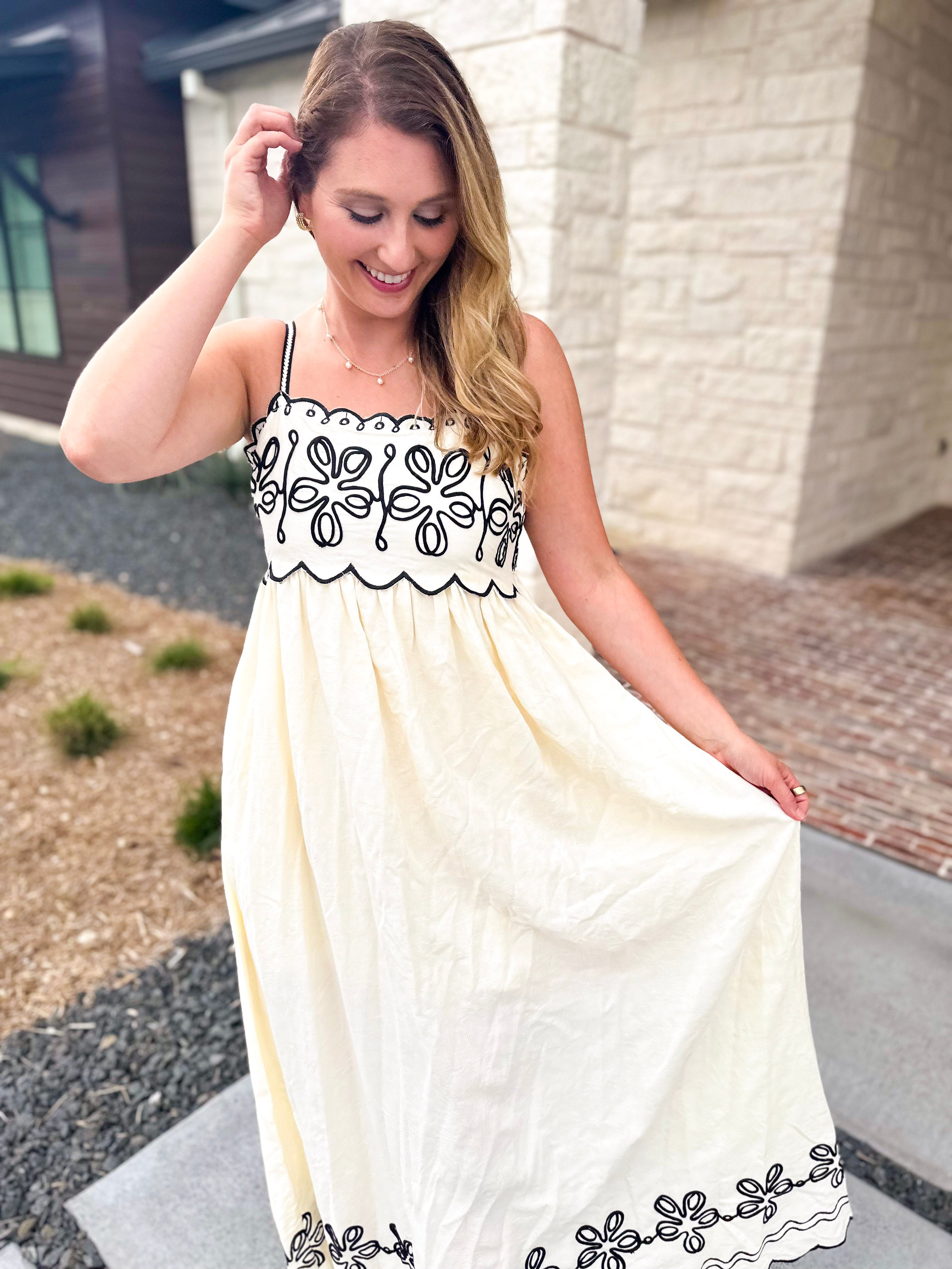 The Baja Breeze Midi Dress-500 Midi-SKIES ARE BLUE-July & June Women's Fashion Boutique Located in San Antonio, Texas