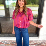 Coffee Date Blouse - Plum-200 Fashion Blouses-ENTRO-July & June Women's Fashion Boutique Located in San Antonio, Texas