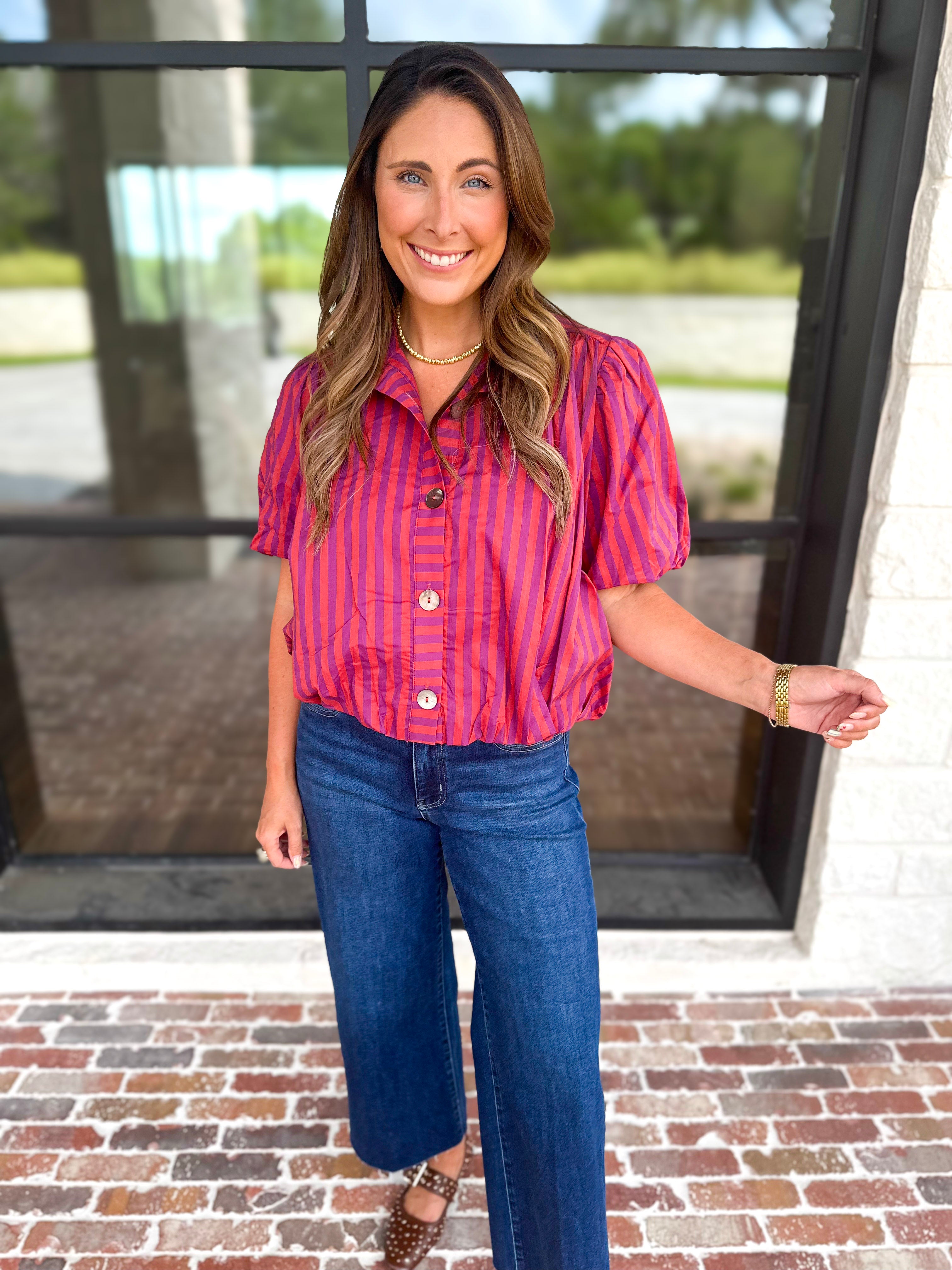 Coffee Date Blouse - Plum-200 Fashion Blouses-ENTRO-July & June Women's Fashion Boutique Located in San Antonio, Texas