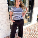 LIVERPOOL - Pull On Cropped Pant - Black-400 Pants-LIVERPOOL JEANS COMPANY-July & June Women's Fashion Boutique Located in San Antonio, Texas