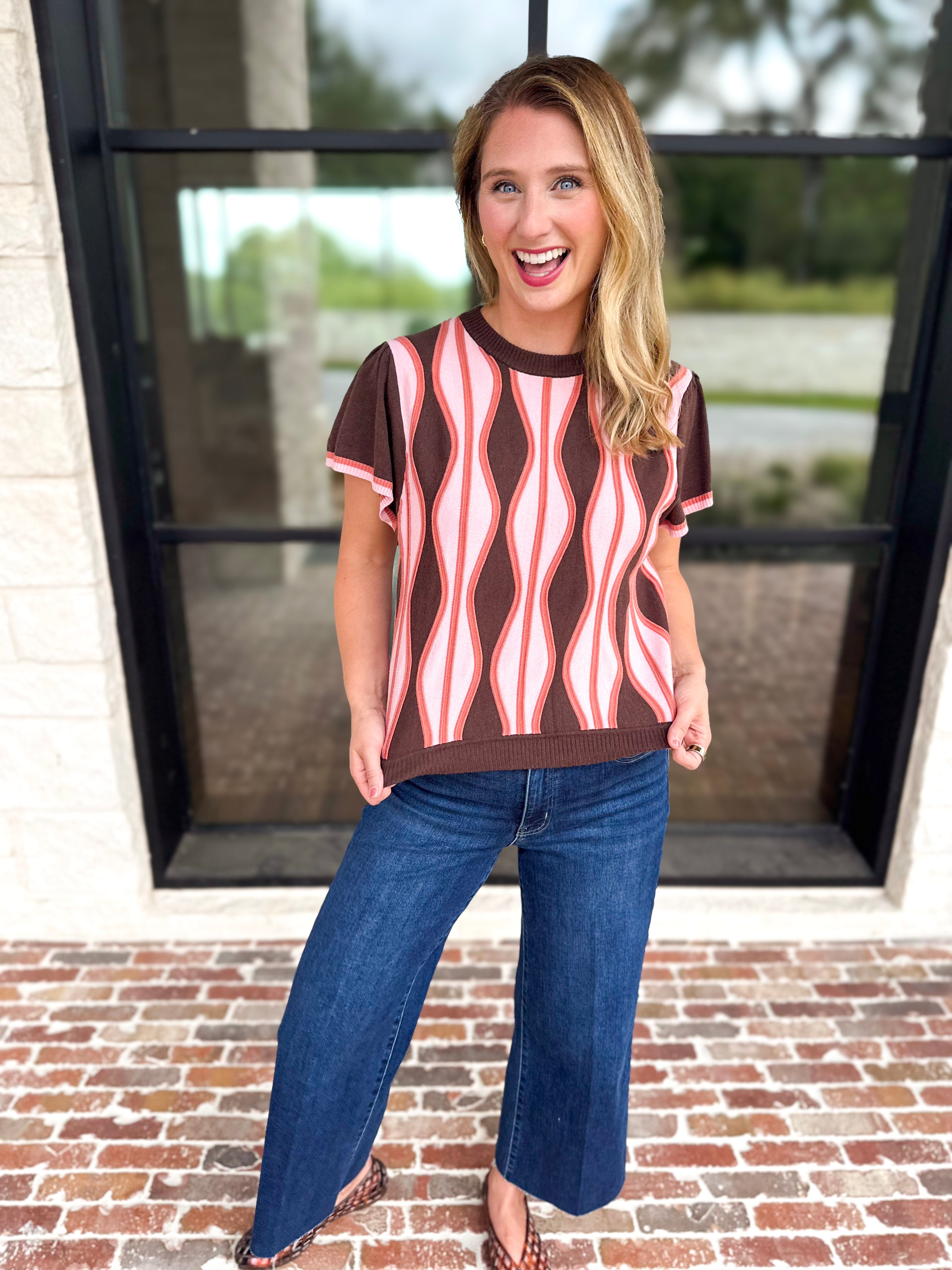 THML - The Rosewood Sweater Top-230 Sweaters/Cardis-THML-July & June Women's Fashion Boutique Located in San Antonio, Texas