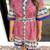 Vineyard Belted Mini Dress-510 Mini-TCEC-July & June Women's Fashion Boutique Located in San Antonio, Texas