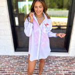 Button Down Cover Up - Snap & Sip-300 Athleisure/Lounge-SHIRALEAH-July & June Women's Fashion Boutique Located in San Antonio, Texas