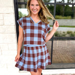 The Margot Set - Chocolate & Blue-510 Mini-ENTRO-July & June Women's Fashion Boutique Located in San Antonio, Texas