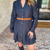 Current Air - Chic Denim Daydream Mini Dress-510 Mini-CURRENT AIR CLOTHING-July & June Women's Fashion Boutique Located in San Antonio, Texas
