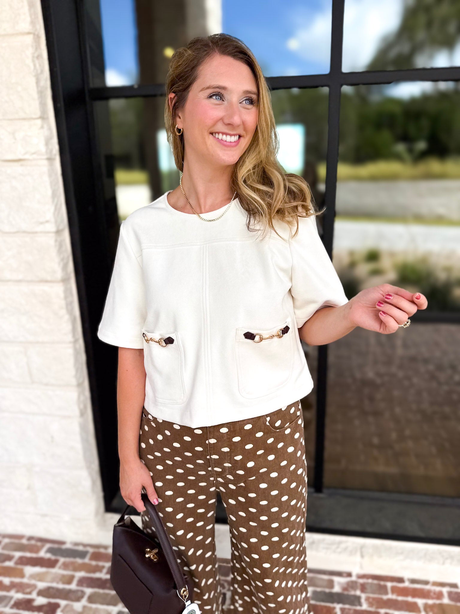 In Style Suede Top - Snow-200 Fashion Blouses-ENTRO-July & June Women's Fashion Boutique Located in San Antonio, Texas