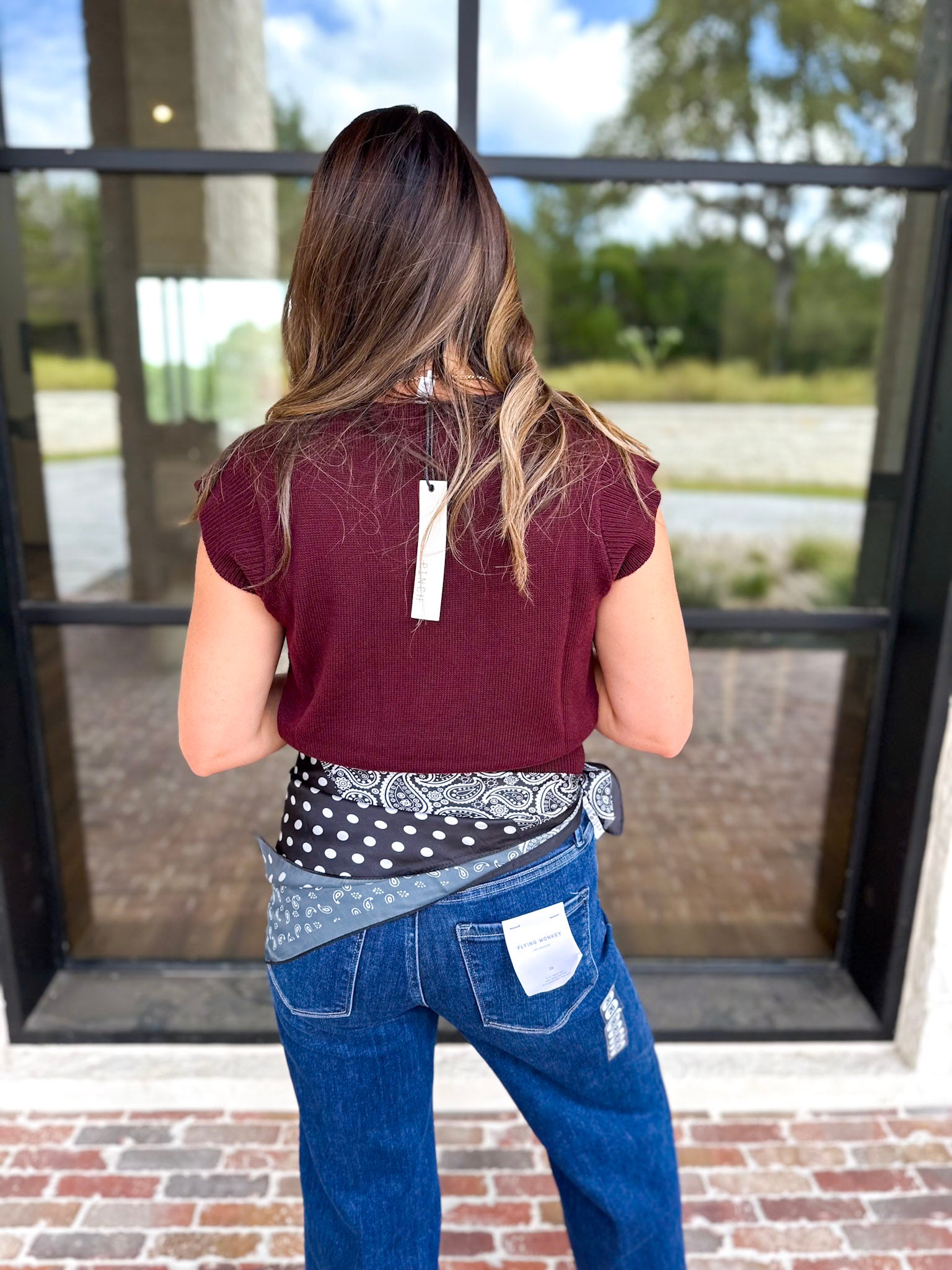 Cap Sleeve Knit Top - Eggplant-230 Sweaters/Cardis-PINCH-July & June Women's Fashion Boutique Located in San Antonio, Texas