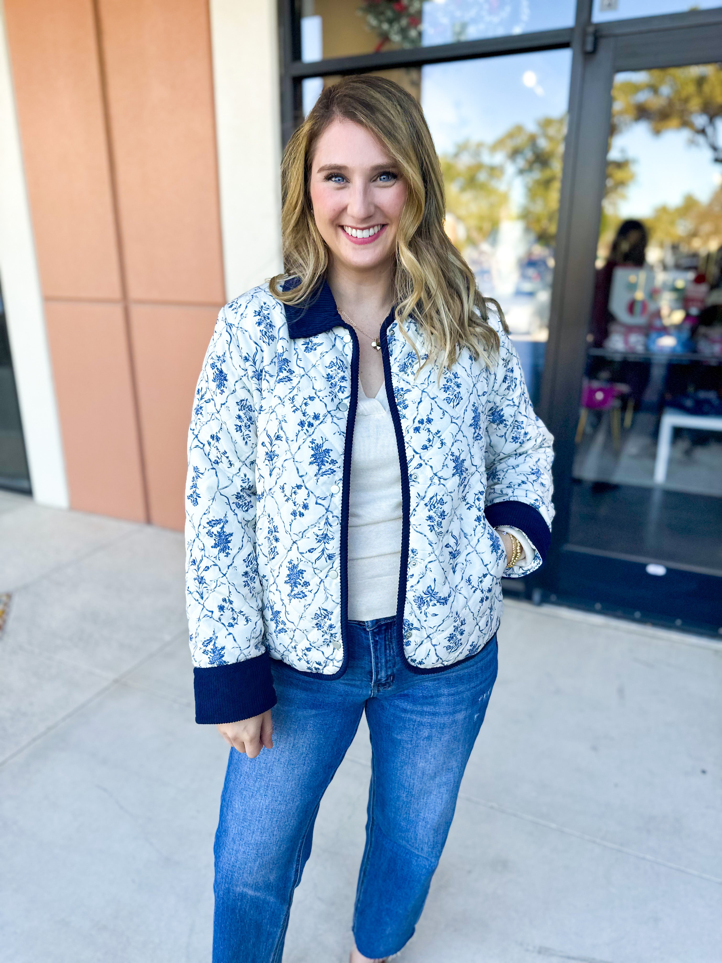 The Kacey Quilted Jacket-600 Outerwear-ENTRO-July & June Women's Fashion Boutique Located in San Antonio, Texas