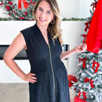 Elegant Lace Midi Dress - Black-500 Midi-FATE-July & June Women's Fashion Boutique Located in San Antonio, Texas