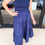 The Summertime Savvy Midi Dress - Navy-500 Midi-SKIES ARE BLUE-July & June Women's Fashion Boutique Located in San Antonio, Texas