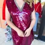 Ruby Sequin Mini Dress-510 Mini-FATE-July & June Women's Fashion Boutique Located in San Antonio, Texas