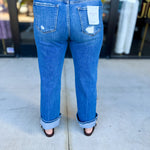 Vervet - Mid Rise Ankle Cuffed Jeans-400 Pants-VEVERT BY FLYING MONKEY-July & June Women's Fashion Boutique Located in San Antonio, Texas