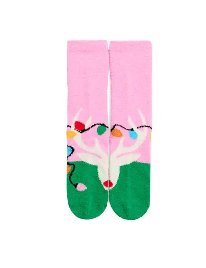 Reindeer Home Socks-140 Gifts + Home-SHIRALEAH-July & June Women's Fashion Boutique Located in San Antonio, Texas