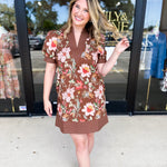 The Julia Mini Dress - Brown-510 Mini-ENTRO-July & June Women's Fashion Boutique Located in San Antonio, Texas
