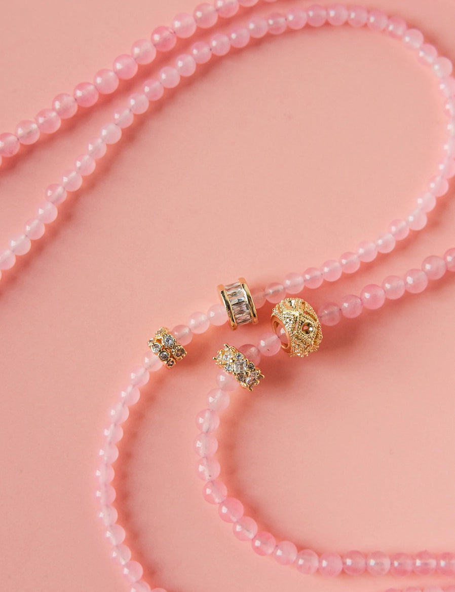 Double Beaded Necklace Set - Pink-110 Jewelry & Hair-MacRae & Co-July & June Women's Fashion Boutique Located in San Antonio, Texas