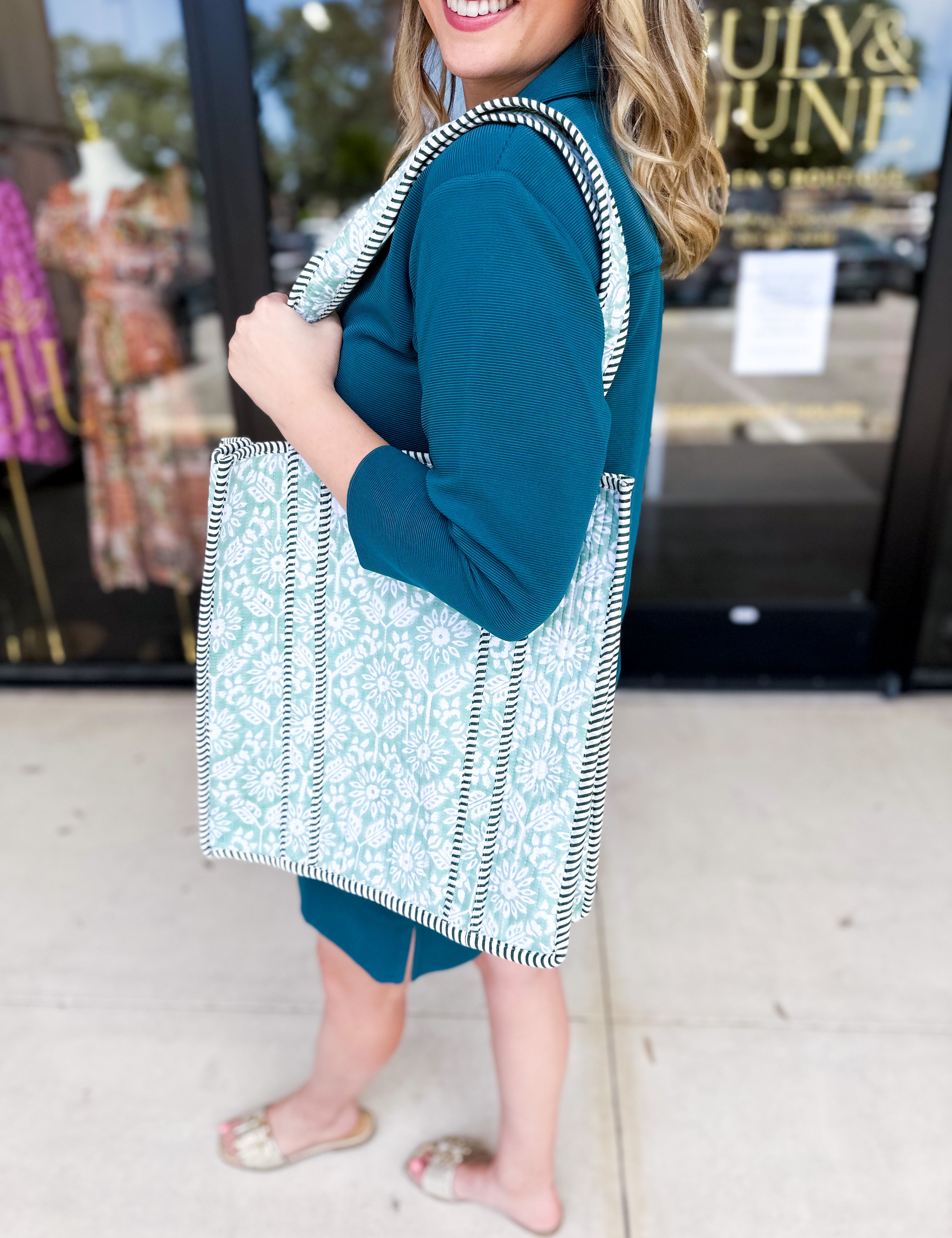 Georgia Quilted Tote Bag-130 ACCESSORIES-HEART OF GRACE-July & June Women's Fashion Boutique Located in San Antonio, Texas