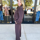 Soft Modal Lounge Pants - Chocolate-300 Athleisure/Lounge-SKIES ARE BLUE-July & June Women's Fashion Boutique Located in San Antonio, Texas
