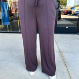 Soft Modal Lounge Pants - Chocolate-300 Athleisure/Lounge-SKIES ARE BLUE-July & June Women's Fashion Boutique Located in San Antonio, Texas