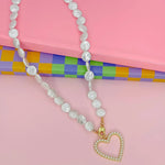 Treasure Jewels - Sweetheart Glow Necklace-110 Jewelry & Hair-Treasure Jewels-July & June Women's Fashion Boutique Located in San Antonio, Texas