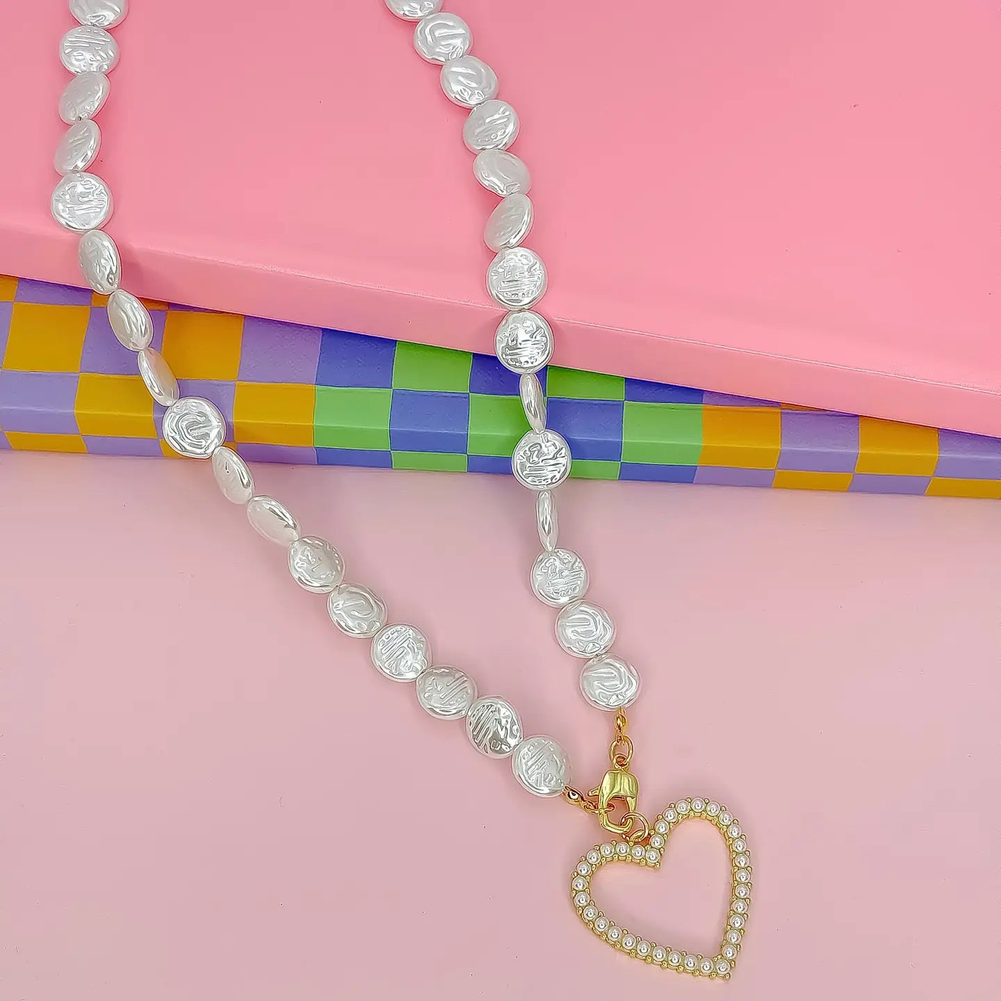 Treasure Jewels - Sweetheart Glow Necklace-110 Jewelry & Hair-Treasure Jewels-July & June Women's Fashion Boutique Located in San Antonio, Texas
