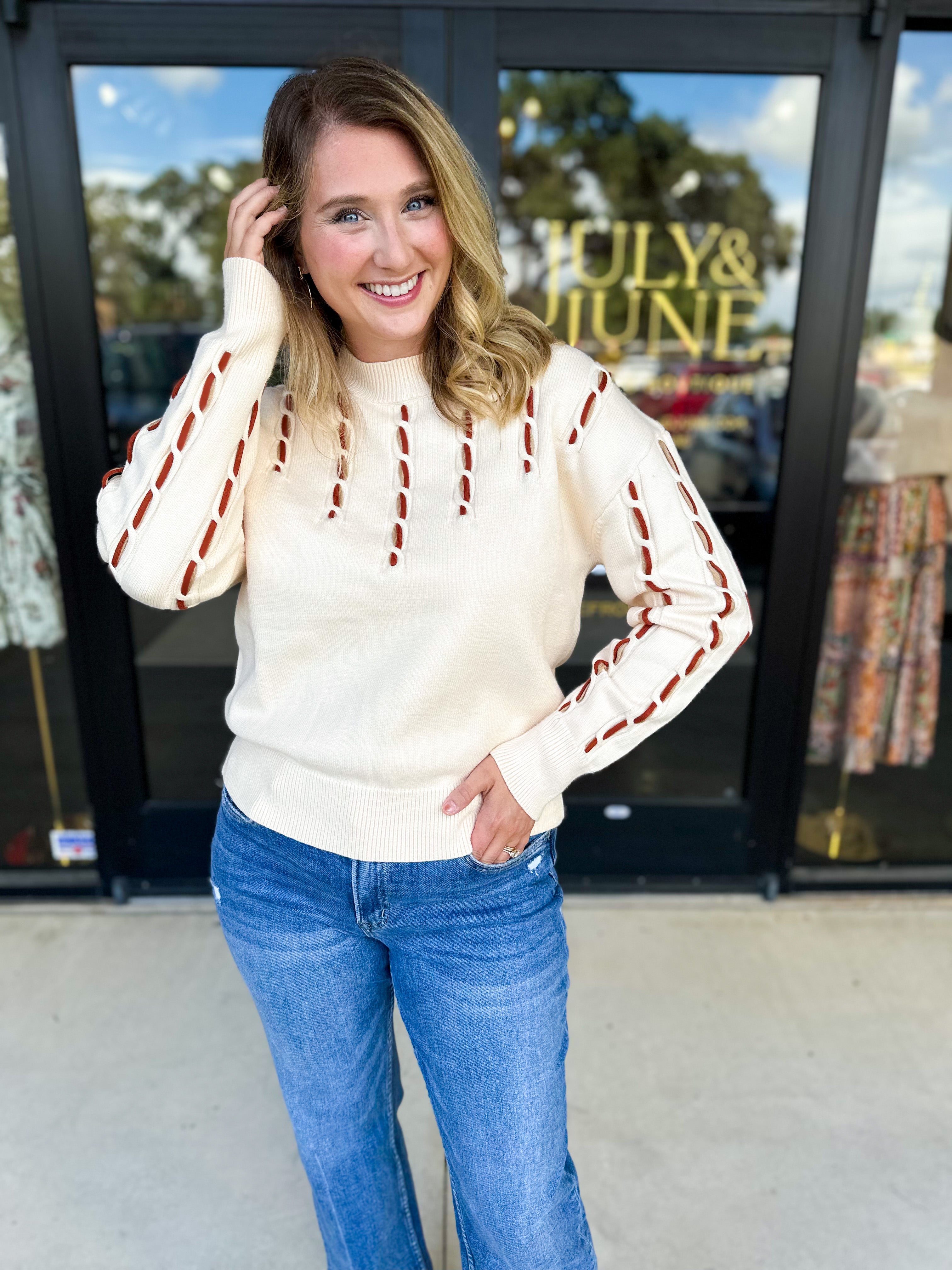 THML - Threaded Oat Sweater-230 Sweaters/Cardis-THML-July & June Women's Fashion Boutique Located in San Antonio, Texas