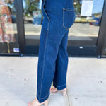 Vervet - Dark High Rise Trouser Wide Leg Jeans-400 Pants-VEVERT BY FLYING MONKEY-July & June Women's Fashion Boutique Located in San Antonio, Texas