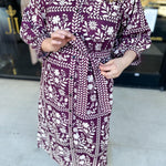 The Wrenlee Wrap Midi Dress - Wine-500 Midi-POLOGRAM-July & June Women's Fashion Boutique Located in San Antonio, Texas