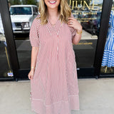 The Casey Midi Dress - Rust-500 Midi-ENTRO-July & June Women's Fashion Boutique Located in San Antonio, Texas