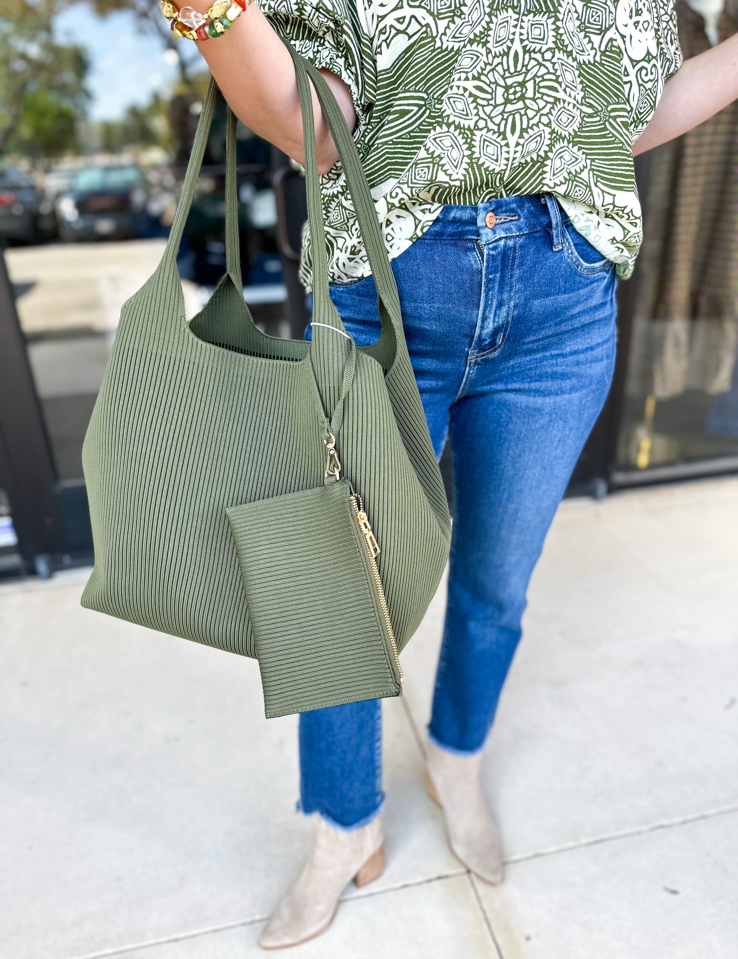 The Robbie Tote - Olive-130 ACCESSORIES-SHIRALEAH-July & June Women's Fashion Boutique Located in San Antonio, Texas