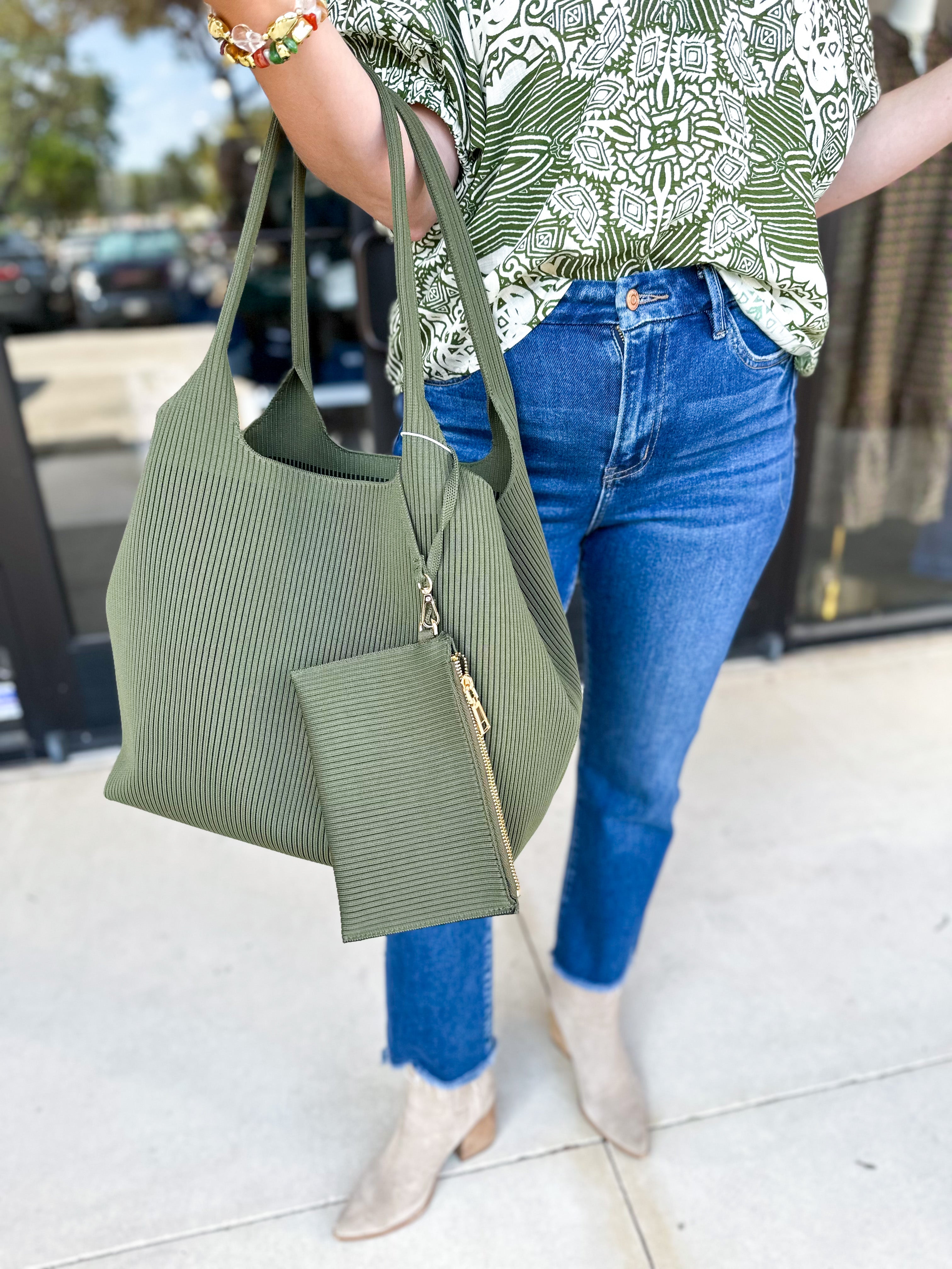The Robbie Tote - Olive-130 ACCESSORIES-SHIRALEAH-July & June Women's Fashion Boutique Located in San Antonio, Texas